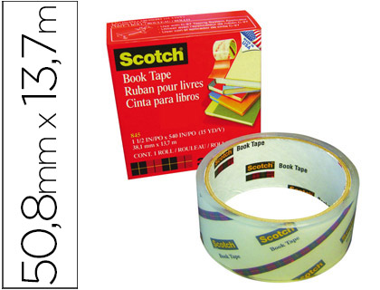 Cinta adhesiva Scotch para libros 13,7m.x50,8mm.